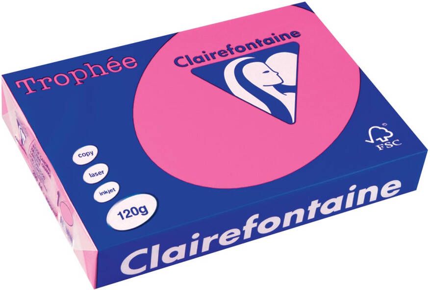 Clairefontaine Trophée Pastel gekleurd papier A4 120 g 250 vel felroze