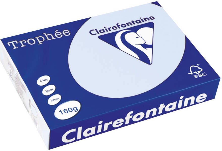 Clairefontaine TrophÃÂ©e Pastel gekleurd papier A4 160 g 250 vel azuurblauw
