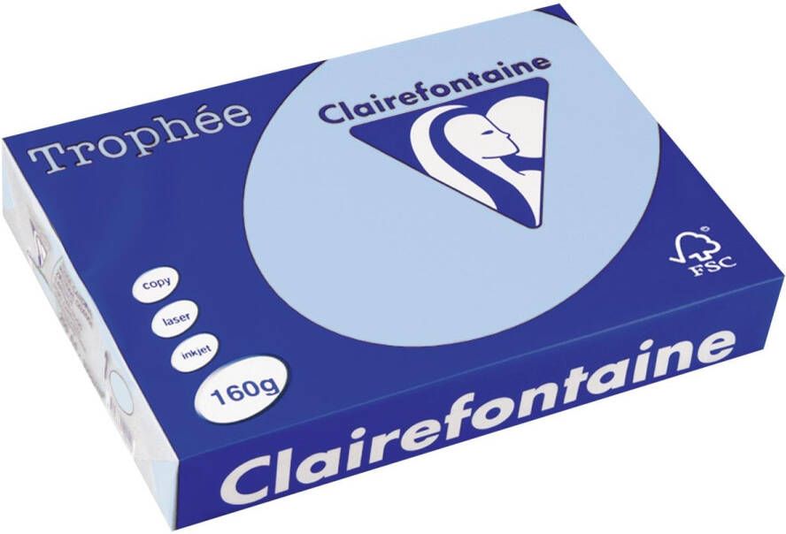 Clairefontaine Trophée Pastel gekleurd papier A4 160 g 250 vel blauw