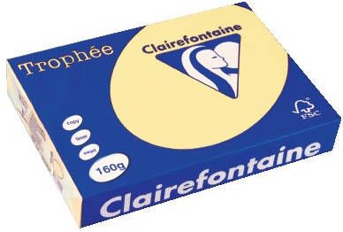 Clairefontaine Trophée Pastel gekleurd papier A4 160 g 250 vel kanariegeel