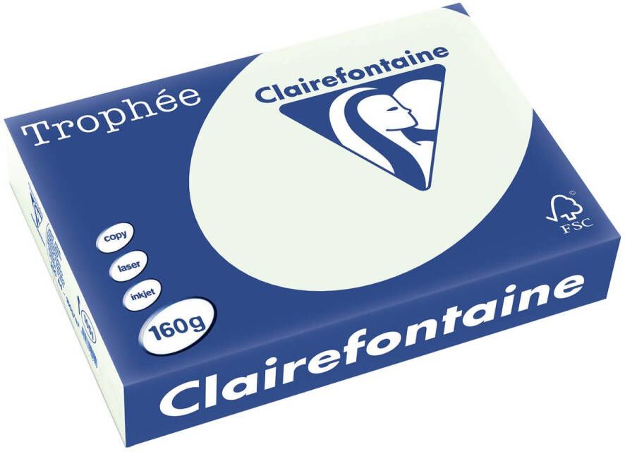 Clairefontaine Trophée Pastel gekleurd papier A4 160 g 250 vel lichtgroen
