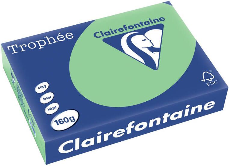 Clairefontaine Trophée Pastel gekleurd papier A4 160 g 250 vel natuurgroen