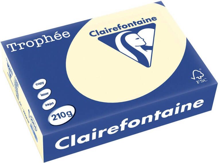 Clairefontaine Trophée Pastel gekleurd papier A4 210 g 250 vel crème
