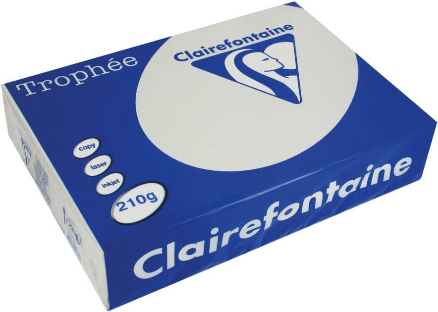 Clairefontaine TrophÃÂ©e Pastel gekleurd papier A4 210 g 250 vel lichtgrijs
