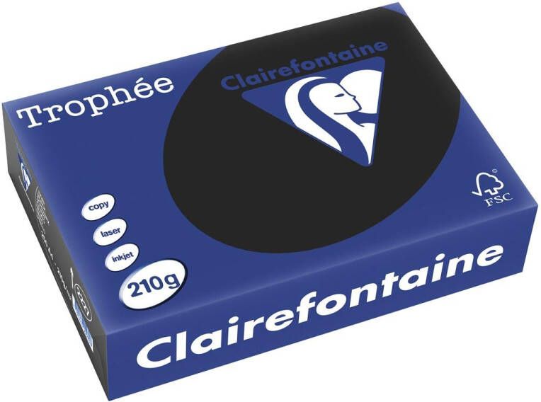 Clairefontaine TrophÃÂ©e Pastel gekleurd papier A4 210 g 250 vel zwart