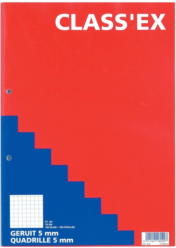 OfficeTown Class&apos;ex cursusblok geruit 5 mm blok van 100 vel - Foto 2