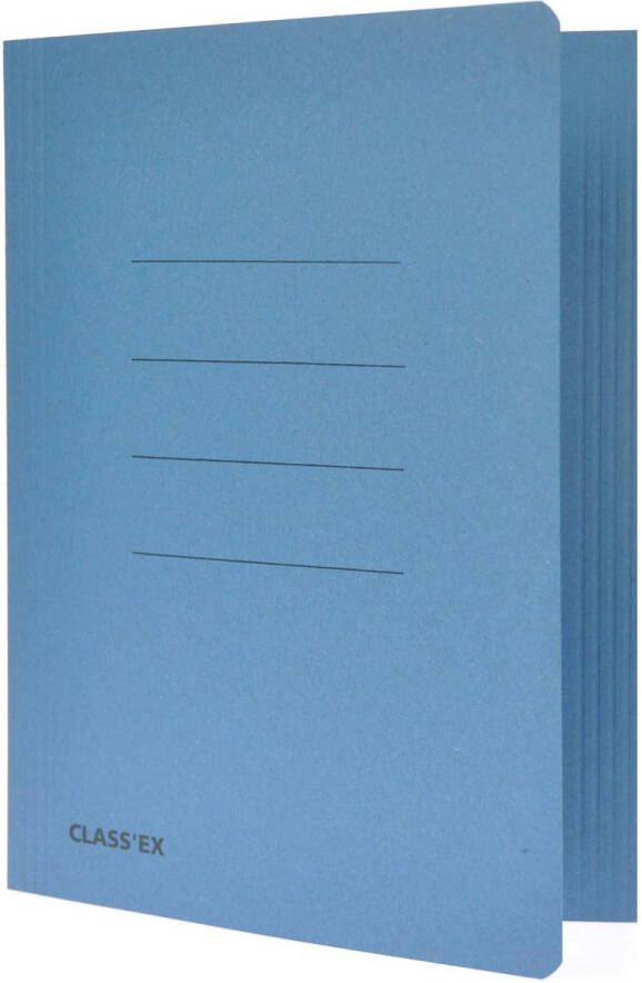 Classex Class&apos;ex dossiermap 3 kleppen ft 18 2 x 22 5 cm (voor ft schrift) blauw