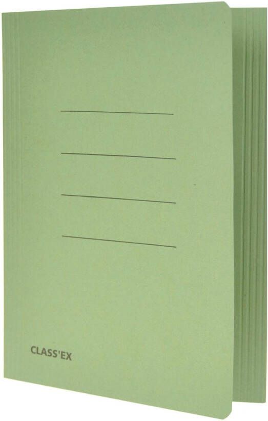 Classex Class&apos;ex dossiermap 3 kleppen ft 18 2 x 22 5 cm (voor ft schrift) groen