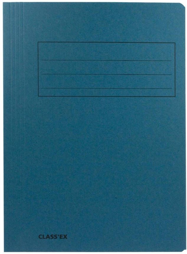 Classex Class&apos;ex dossiermap 3 kleppen ft 23 7 x 32 cm (voor ft A4) blauw