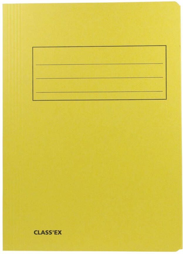 Classex Class&apos;ex dossiermap 3 kleppen ft 23 7 x 32 cm (voor ft A4) geel