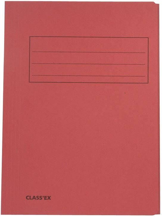 Classex Class&apos;ex dossiermap 3 kleppen ft 23 7 x 32 cm (voor ft A4) kers