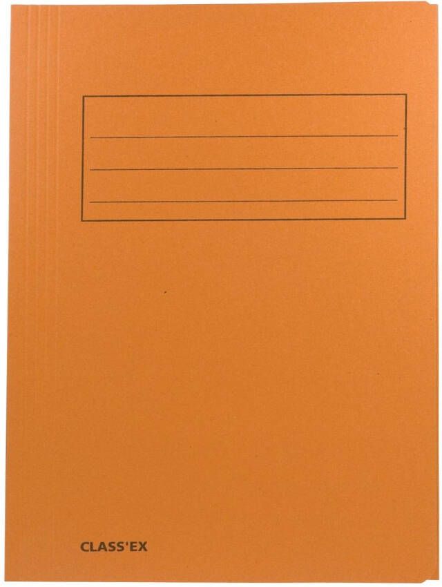 Classex Class&apos;ex dossiermap 3 kleppen ft 23 7 x 32 cm (voor ft A4) oranje