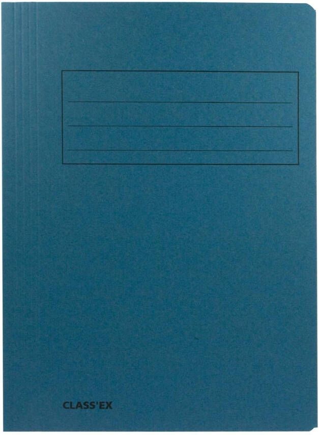 Classex Class&apos;ex dossiermap 3 kleppen ft 23 7 x 34 7 cm (voor ft folio) blauw