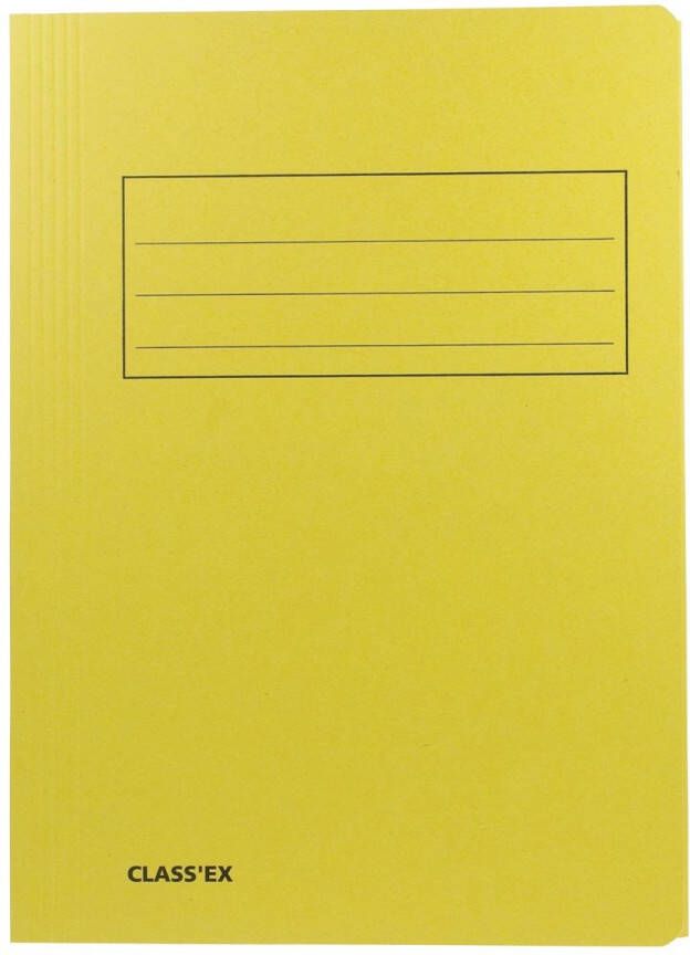 Classex Class&apos;ex dossiermap 3 kleppen ft 23 7 x 34 7 cm (voor ft folio) geel
