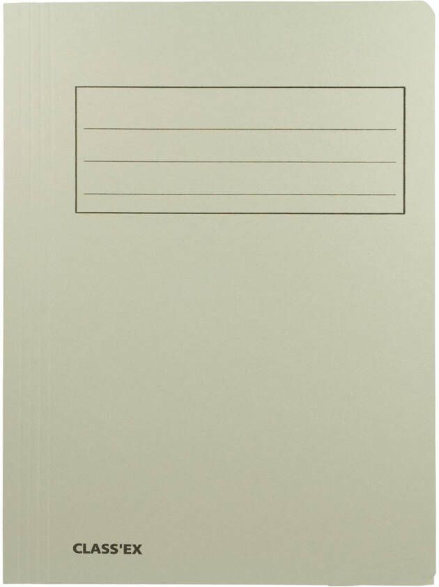 Classex Class&apos;ex dossiermap 3 kleppen ft 23 7 x 34 7 cm (voor ft folio) grijs