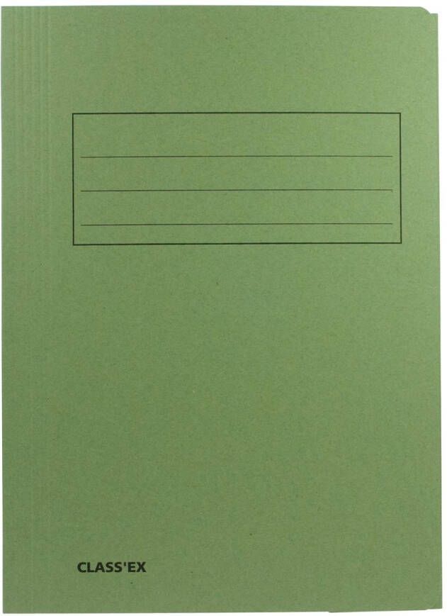 Classex Class&apos;ex dossiermap 3 kleppen ft 23 7 x 34 7 cm (voor ft folio) groen