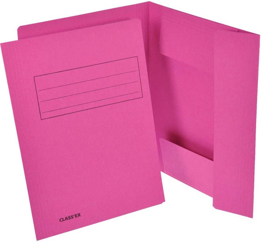 Classex Class&apos;ex dossiermap 3 kleppen fuchsia