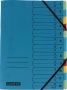 Classex Class&apos;ex sorteermap A-Z en 1-12 blauw met 12 tabs in geassorteerde kleuren - Thumbnail 1