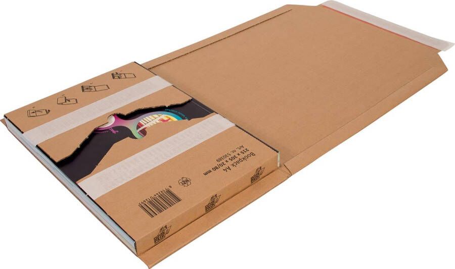 Cleverpack wikkelverpakking uit golfkarton ft 215 x 305 x 20 80 mm pak van 10 stuks