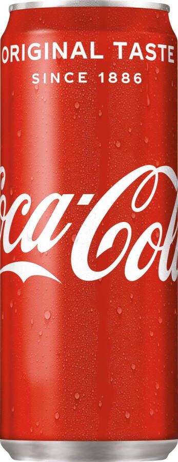 Coca Cola frisdrank sleek blik van 33 cl pak van 24 stuks