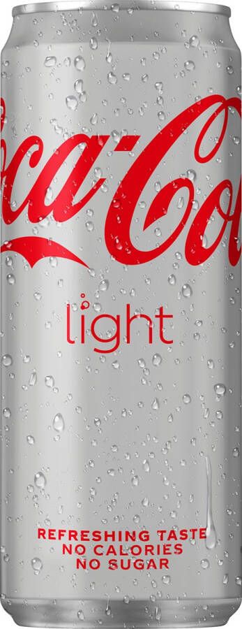 Coca Cola Company Coca-Cola Light frisdrank sleek blik van 33 cl pak van 24 stuks