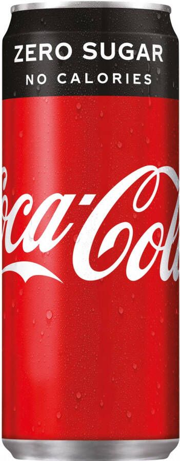 Coca Cola Zero frisdrank sleek blik van 33 cl pak van 24 stuks
