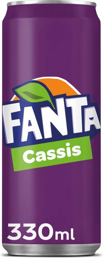 Coca Cola Company Fanta Cassis frisdrank sleek blik van 33 cl pak van 24 stuks