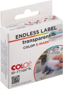 Colop doorlopende labelrol voor e Mark ft 14 mm x 8 m transparant
