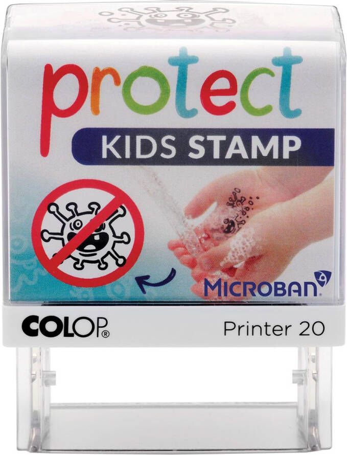 Colop printer 20 Microban Protect kids stamp stempel die kinderen helpt hun handen goed te wassen