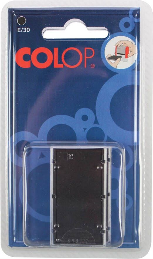 Colop stempelkussen zwart voor stempel P30 P30N 30 1 blister van 2 stuks