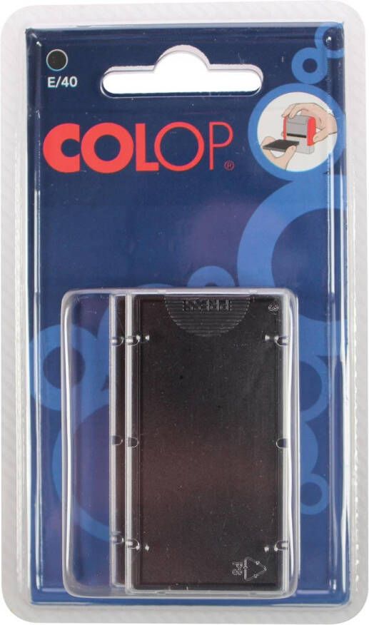 Colop stempelkussen zwart voor stempel P40 P40N blister van 2 stuks