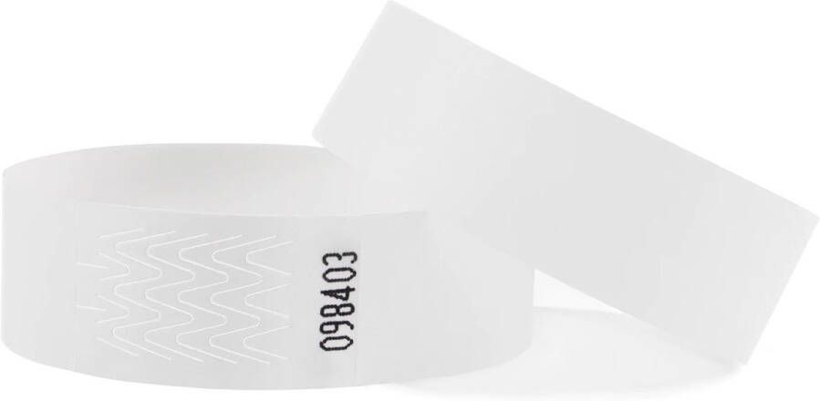 Combicraft polsbandjes Tyvek wit pak van 100 stuks