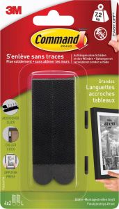 Command fotolijststrip large draagvermogen 7 2 kg zwart blister van 8 stuks