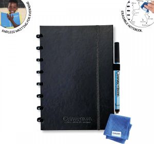 Correctbook A5 Hardcover: uitwisbaar herbruikbaar notitieboek blanco Ink Black (zwart)