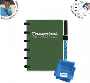 Correctbook A6 Original: uitwisbaar herbruikbaar notitieboek blanco Forest Green (bosgroen)