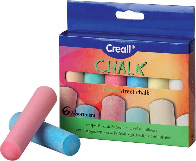 Creall Havo stoepkrijt Chalk doos van 6 stuks