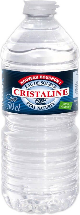 Cristaline plat water fles van 50 cl pak van 24 stuks