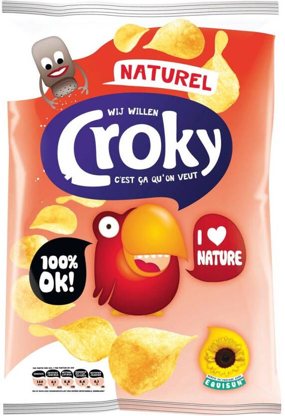 Croky chips naturel zakje van 100 gram