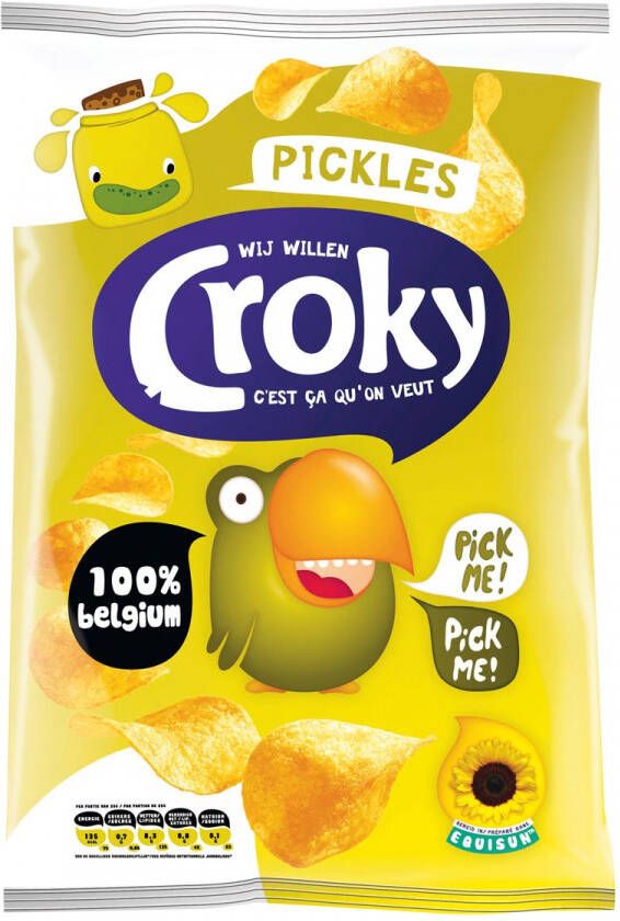 Croky chips pickles zakje van 100 gram