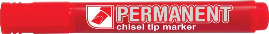 Crown permanent marker schuine punt schrijfbreedte 1 3 mm rood