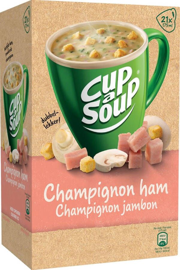 Cup A Soup Cup-a-Soup champignon ham pak van 21 zakjes