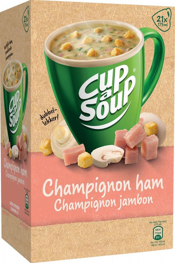 Cup A Soup Cup-a-Soup champignon ham pak van 21 zakjes