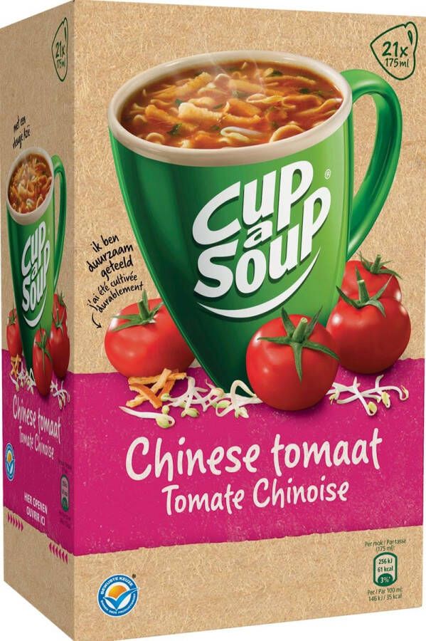 Cup A Soup Cup-a-Soup Chinese tomaat pak van 21 zakjes