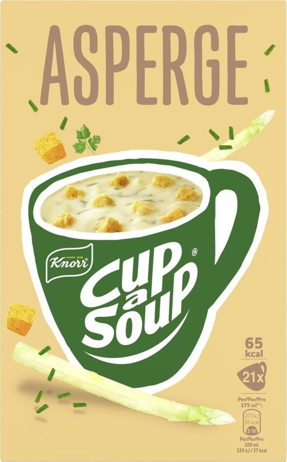 Cup A Soup Knorr Cup-a-Soup asperge pak van 21 zakjes