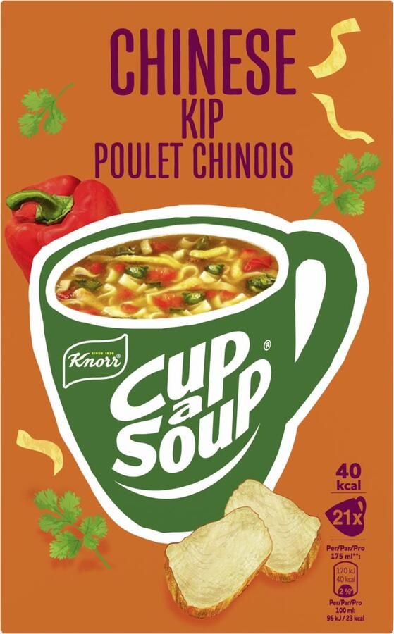 Cup A Soup Knorr Cup-a-Soup chinese kip pak van 21 zakjes