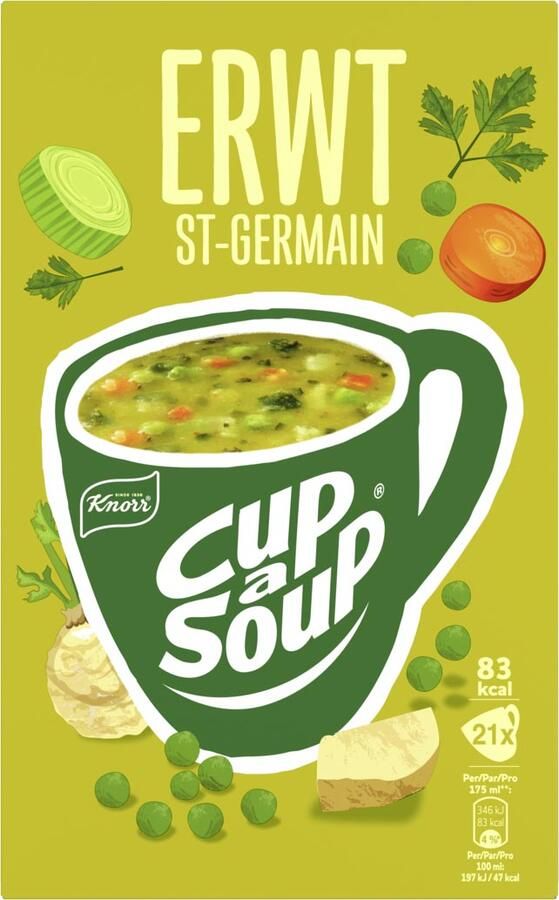 Cup A Soup Knorr Cup-a-Soup erwt pak van 21 zakjes
