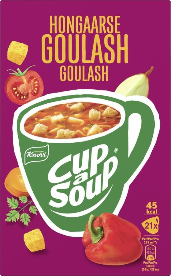 Cup A Soup Knorr Cup-a-Soup hongaarse goulash pak van 21 zakjes