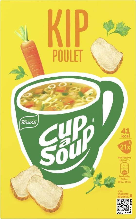 Cup A Soup Knorr Cup-a-Soup kip pak van 21 zakjes - Foto 1