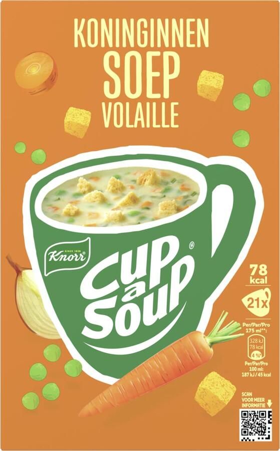 Cup A Soup Knorr Cup-a-Soup koninginnensoep pak van 21 zakjes - Foto 1
