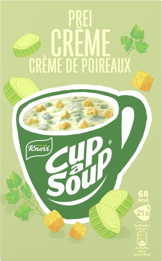 Cup A Soup Knorr Cup-a-Soup prei pak van 21 zakjes